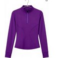 thumbnail image 6 of ClodeEU Women's Mock Neck Long Sleeve Sports Half Zip T-Shirt,Solid Color Athletic Workout Top Purple,Womens Plus M, 6 of 7