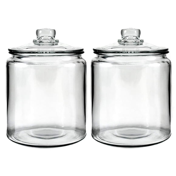 Anchor Hocking 2pk - 1 Gallon Heritage Hill Jars with Glass Cover
