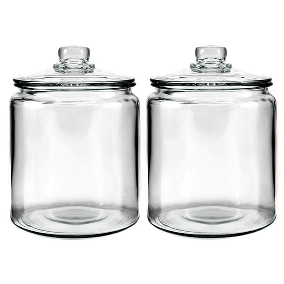 Anchor Hocking 2pk - 1 Gallon Heritage Hill Jars with Glass Cover