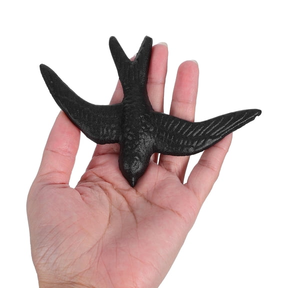 WEUVEB Rustic Farmhouse Cast Iron Wall Decor Black 3D Bird Wall Art Set of 2 for Living Room Home Decoration