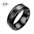 thumbnail image 3 of Sonducket Anillo de temperatura acero emoción humor anillos pareja inteligente sensible mano joyería impermeable para Mujeres Hombres regalo de Año Ropa, zapatos y accesorios Miscelánea Negro 11 # Sonducket AP000743-27, 3 of 6