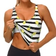 thumbnail image 4 of Xecao Lemon_1 for Sports Bra with Removable Pads, Crop Tank Top Design, Women's Longline Sports Bra - Non-Wired - XX-Large, 4 of 9