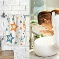 thumbnail image 7 of Dreamtimes Face Hand Towel Set Colourful Star Shape on Neutral Beige Background Cotton Washcloths, Quick-Dry Highly Absorbent Bath Towel- Pack of 2, 7 of 7
