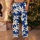 thumbnail image 1 of Ceisia Men Printed Brushed Warm Lounge Pants Elastic Waist Pocketed Home Gift Trousers, 1 of 4