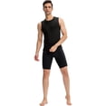 thumbnail image 4 of Active Men's Compression Biker Shorts with Side Pockets and Moisture-Wicking Stretch Fabric - Small, Black, 4 of 5