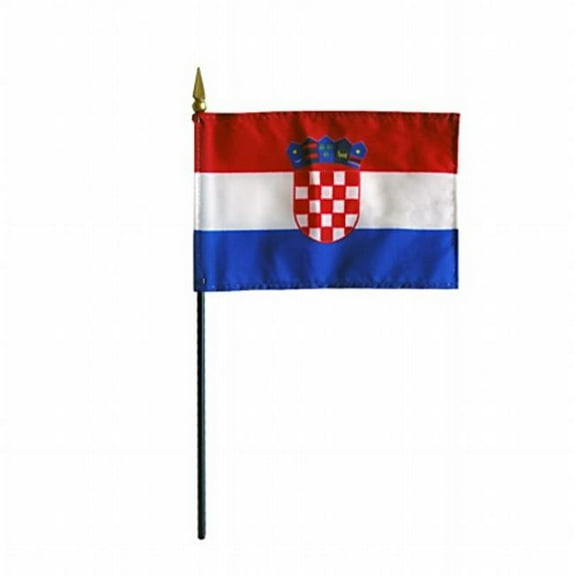 Annin Flagmakers 325014 Eb Croatia Mounted 4 x 6 in. 12 Pack