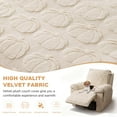 thumbnail image 4 of Eurhowing Fleece Recliner Chair Cover, Non-Slip Stretchable Recline Sofa Slipcover, Fuzzy Plush Washable Armchair Reclining Furniture Protector, Off-White, 4 of 10