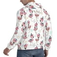 thumbnail image 6 of Rateoe Flamingos Tribal Pattern Mens Hoodie, Pullover Hooded Sweatshirt, Kangaroo Pocket Hoodie Ideal for Daily Wear, Travel and Home-3X-Large, 6 of 7