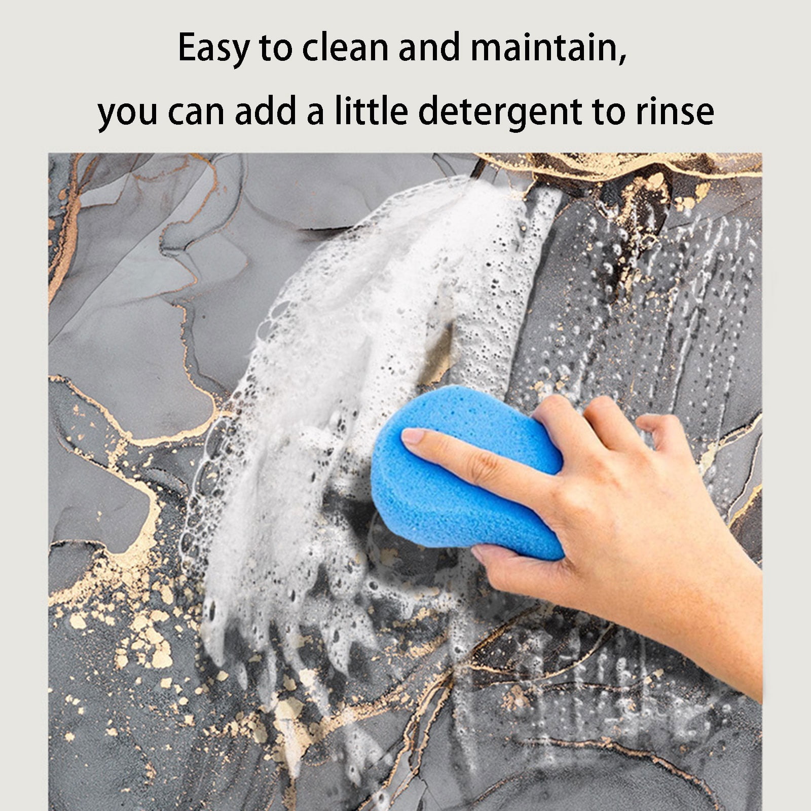 Washing Machine Pad Non-Slip Absorbent Washing Machine Mat Marble Washing Machine Cover for Washing Machine Dryer Coffee Machines