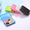 thumbnail image 3 of Pill Organizer - Portable Pill Box Small Pill Container for Purse or Pocket, Excellent Pill Storage Case (Blue, 6 Compartment), 3 of 5