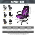 thumbnail image 6 of FKELYI Purple Butterfly Print Office Chair Cover Stretch Fabric Computer Chair Cover Removable Anti-Dust Gaming Chair Slipcover Protector for Boss Chair Decoration, Large, 6 of 6