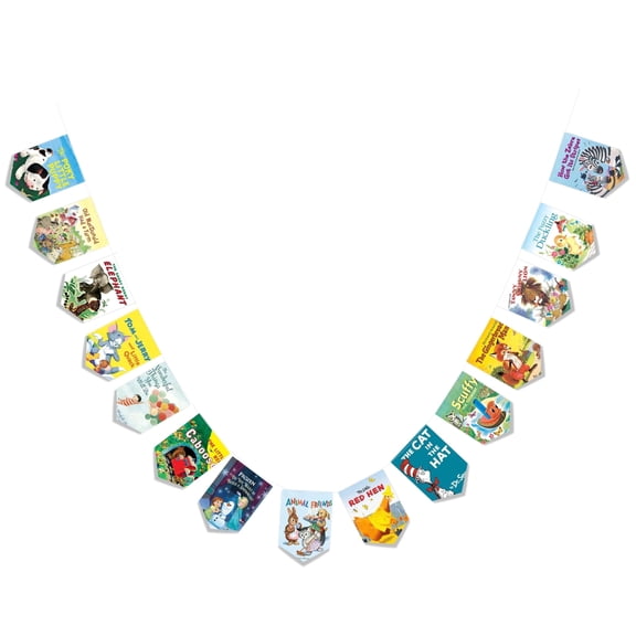 Crafter King Multi-color Childrens Storybook Cover 11 ft Garland Banner