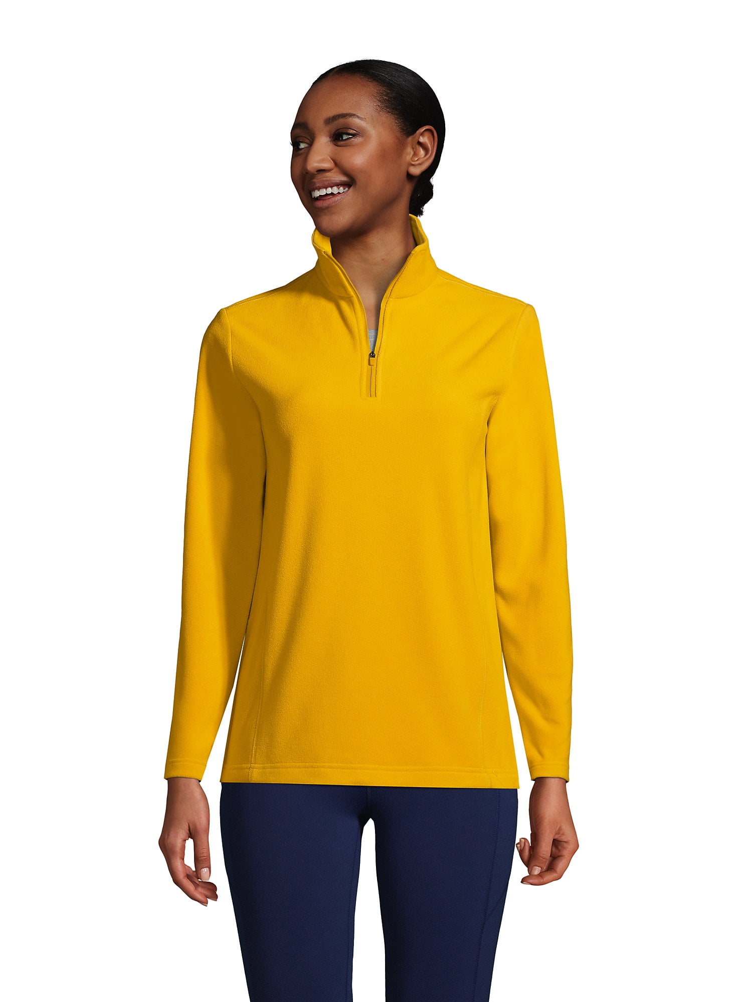 Lands' End Women's Fleece Quarter Zip Pullover X Small Athletic