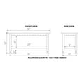 thumbnail image 2 of Alaterre ACCA03BA Rustic Cottage Banc avec 1 Étagère, Bleu Antique, 2 of 5