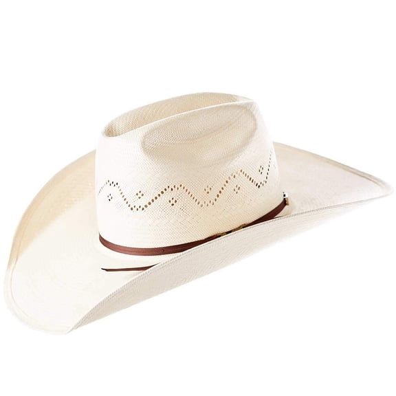 American Hats Mens American Hat Company 7420 2 Cord Chocolate Band 4 1/2` Brim OC 71/8 Ivory