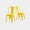Yellow, variant on Yellow Industrial Metal Dining Chairs 18 Inch Seat Height Stackable, Set of 2