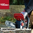 Hyper Tough 20V 4.0Ah Battery Powered 12" Brushless Chainsaw, HT22401