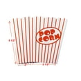 thumbnail image 3 of Small Popcorn Boxes - 40 Paper Popcorn Boxes Tubs Striped Red and White - Great for Movies, or Movie Party Theme, Theater Themed Decorations or Carnival Party Circus etc., 3 of 5