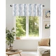 thumbnail image 4 of Blue Grey Minimalist Tree Kitchen Valances for Windows Vintage Branch Valance Curtains&nbsp; for Kitchen /Living Room/Bedroom/ Bathroom Decor, 54"x18 " ,Rod Pocket 1 Panel,, 4 of 7