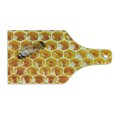 thumbnail image 2 of Honeycomb Cutting Board, Working Bee on Honeycomb Cells Nature Photography Idyllic Scene Composition, Decorative Tempered Glass Cutting and Serving Board, in 3 Sizes, by Ambesonne, 2 of 5