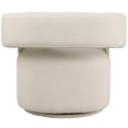 thumbnail image 3 of Meridian Furniture Niya Beige Linen Textured Fabric Swivel Accent Chair, 3 of 11