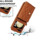 thumbnail image 5 of for Samsung Galaxy Z Flip 5 Case, Wallet Phone Case Cute Leather Case with Card Holder Crossbody Cover for Women Girls Strap Wristlet RFID Blocking Shockproof Protective Cover, Brown, 5 of 14