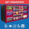 thumbnail image 4 of -Drawer Plastic Drawer Storage Cabinet for Garage Organization Building Bricks Storage Teacher Toolbox Makeup Organizer and More, 4 of 12