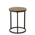 thumbnail image 6 of Contemporary Home Living Round Top Accent Table - 26.25" - Chestnut Brown and Black, 6 of 6