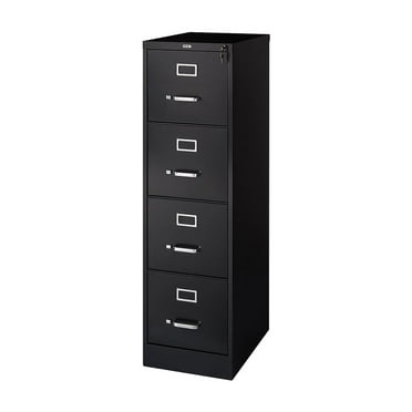 Staples Commercial 4-Drawer Vertical File Cabinet Locking Letter Black 22"D (22337D)