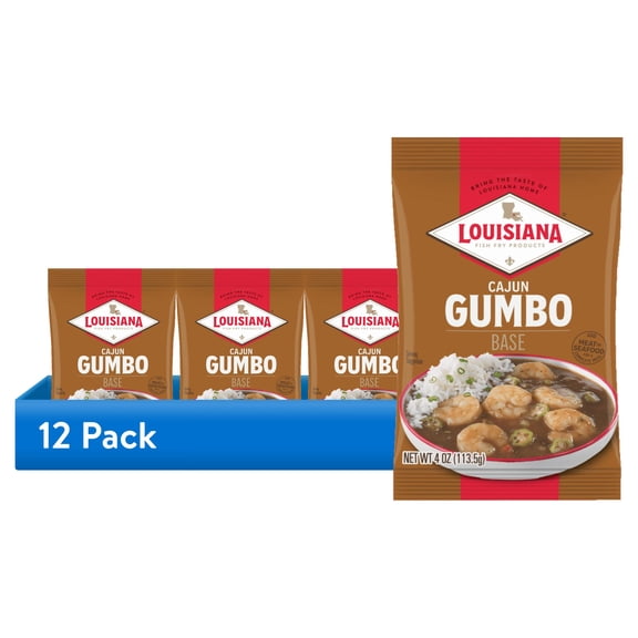(12 pack) Louisiana Fish Fry Gumbo Base Mix, 4oz Bag