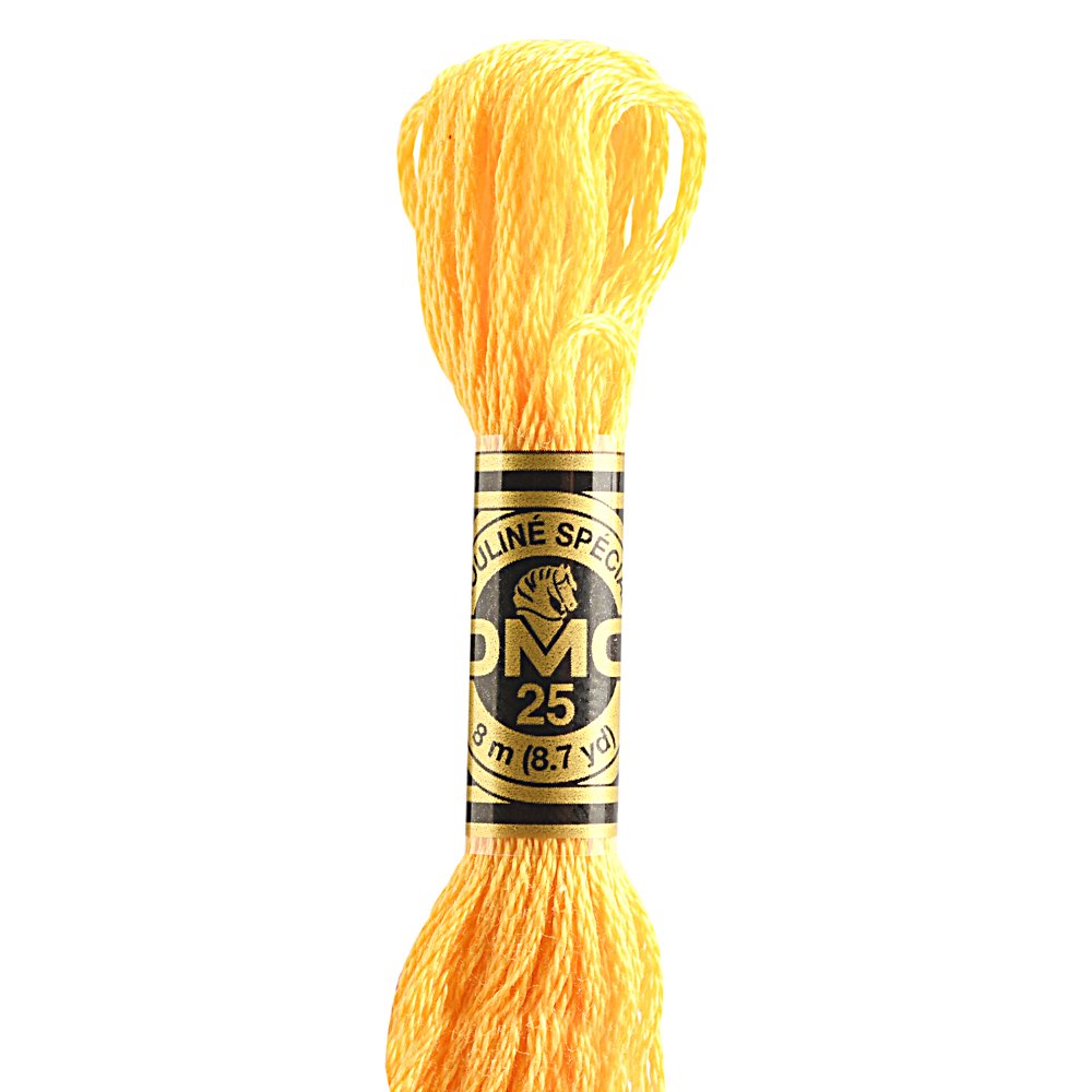 DMC Mouline 117743 SixStrand Embroidery Thread, Medium Yellow, 8.7