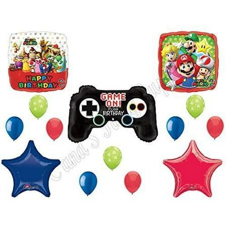 Super Mario Brothers Video Game Birthday Balloons Decoration