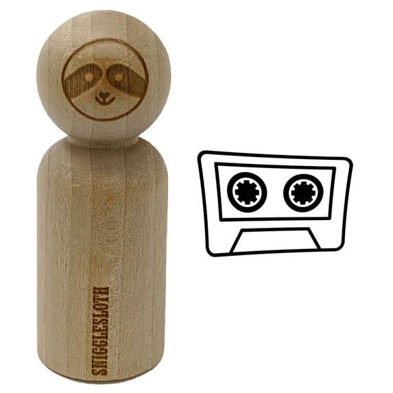 Retro Cassette Mix Tape Rubber Stamp for Scrapbooking Crafting Stamping - Small 3/4 Inch