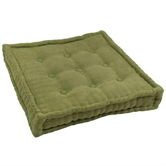 Blazing Needles 25-inch Square Corder Floor Pillow with Button Tufts - Sage Green