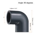 thumbnail image 2 of Unique Bargains 90 Degree Elbow PVC Pipe Fittings 1" 2 Way Furniture Grade PVC Connectors, 2 of 5