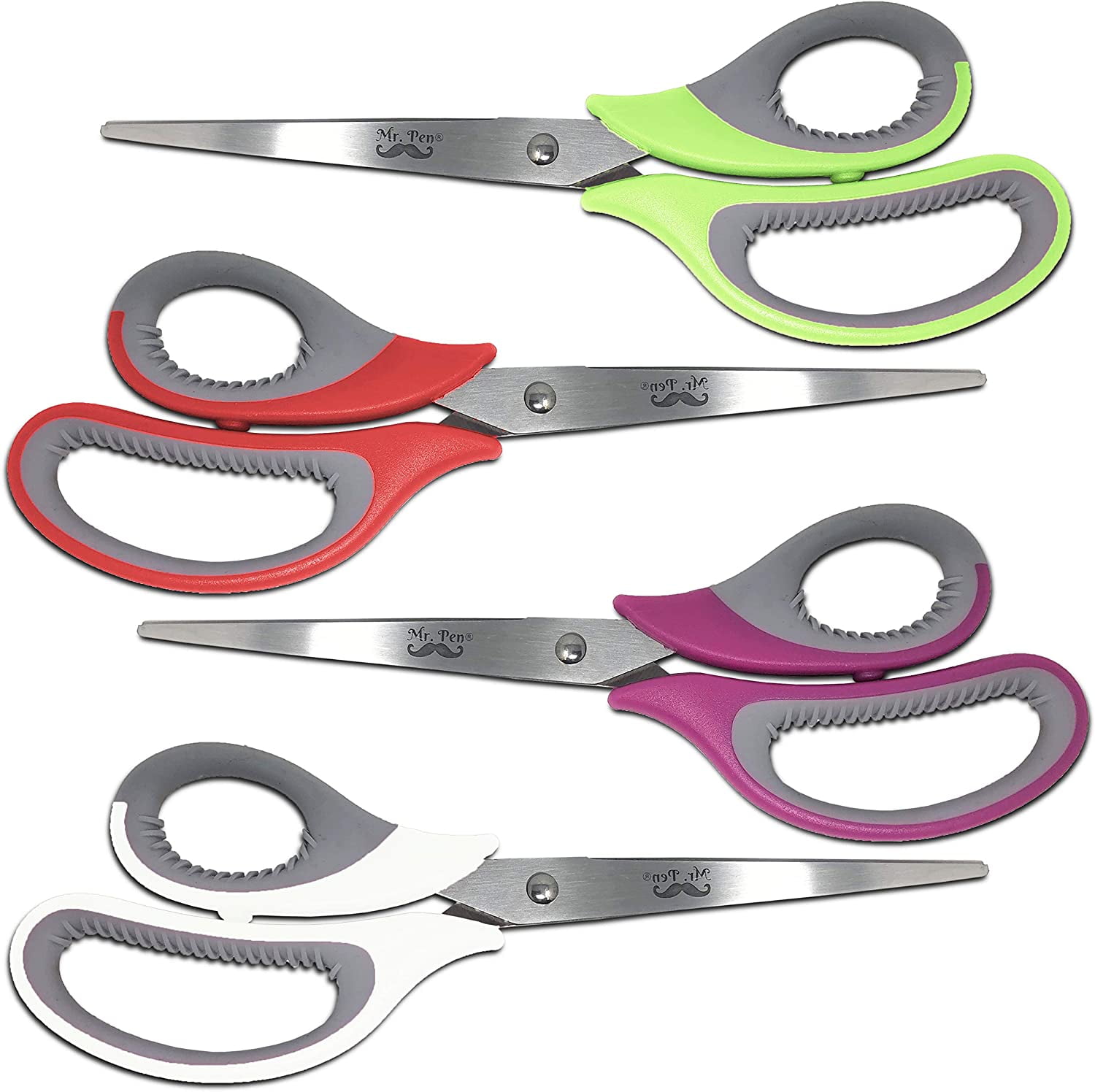 Mr. Pen- Scissors, 8 inch, Pack of 4, Scissor, Scissors for Office, Craft Scissors, Scissors Bulk, Office Scissors, Sharp Scissors, Paper Scissors, Fabric Sisscors, Adult Scissors, Crafting Scissors