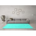 thumbnail image 3 of Ahgly Company Indoor Rectangle Solid Turquoise Blue Modern Area Rugs, 8' x 10', 3 of 4