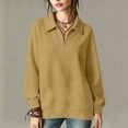 thumbnail image 2 of Perfectbot Women's Quarter Zip Collared Sweatshirt Long Sleeve Casual Loose Fit Fall Fashion Top, 2 of 6