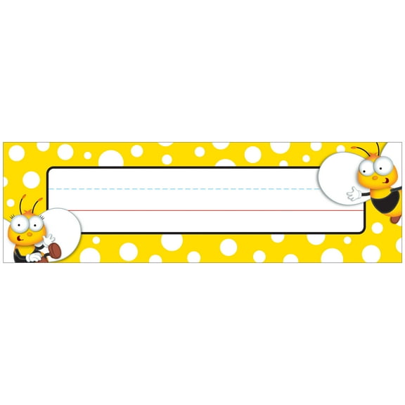 Carson Dellosa Buzz–Worthy Bees Name Plates (36 desk nameplates)