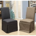thumbnail image 2 of Furniture of America Dehlia Skirted Dining Chairs - Set of 2, Dark Gray, 2 of 3
