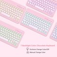 thumbnail image 3 of 7-Color Backlit Bluetooth Keyboard Folio with Pencil Holder for 11-inch iPad Air M2/M3/M4 (2024/2025/2026), iPad Air 4th & 5th Generation，Pink, 3 of 16