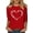 264 Red, variant on Beopjesk Womens Love Heart Shirts 3/4 Sleeve Valentine's Day St Patrick's Day Graphic Tees
