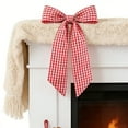 thumbnail image 6 of Red White Checkered Plaid Wreath Sash - Front Door Decorations Bow Ribbon for Christmas Valentines Day July 4th Patriotic Holiday Wedding Farmhouse Home Decor Accessories, 6 of 6