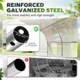 thumbnail image 6 of Outsunny 20' x 10' Walk-In Greenhouse, Outdoor Garden Greenhouse with 8 Mesh Windows, Roll-Up Zipper Door, 140 GSM PE Cover, Reinforced Galvanized Steel Frame, White, 6 of 9