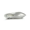 thumbnail image 4 of BLISSFUL STEP Women's Point Toe Patent Leather Stiletto Heel Ankle Boot Silver 8, 4 of 7