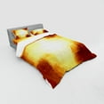 thumbnail image 3 of Ambesonne Abstract Bedding Set 3 Pcs, Modern Grid Design, Twin, Dark Orange and Yellow, 3 of 3