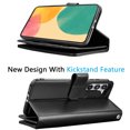 thumbnail image 5 of Galaxy S23 FE Case, S23 FE Wallet Case, Samsung Galaxy S23 FE 6.4 inchs PU Leather Case,Luxury Cash Credit Card Slots Folio Flip Cover [Detachable Magnetic Case] & Kickstand - Black, 5 of 7
