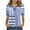 A-Blue, variant on JTZGDY Women's Polo Shirts Short Sleeve V Neck Business Casual Patchwork Tunic Tops Lapel Collared Summer Golf Polos Work Summer Printed Tees Shirt