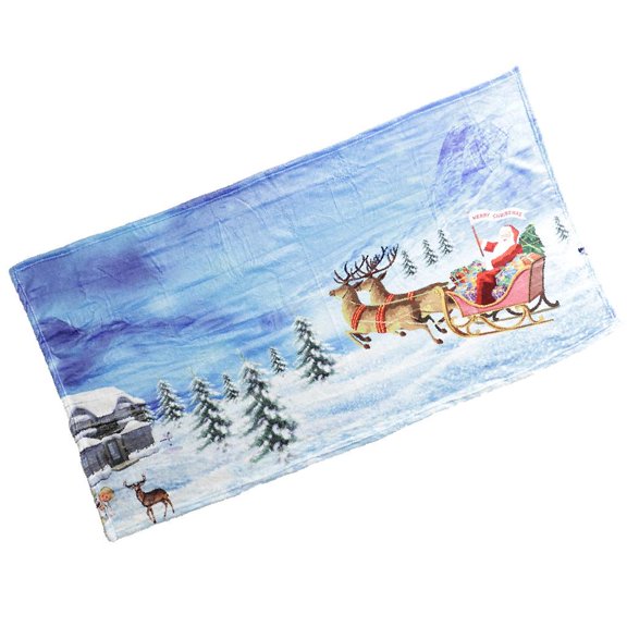 Christmas Blanket Double Fleece w/ Xmas Warm Sofa Throw Blanket 3# 3