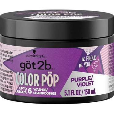 Got2b Color Pop Semi-Permanent Hair Color Mask, Purple, 5.1 oz